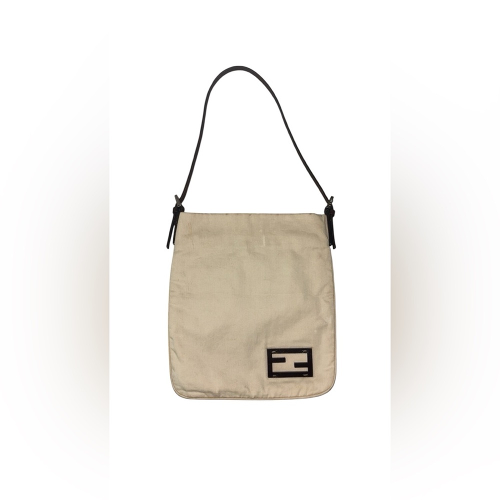 Fendi Beige & Brown Shoulder Bag